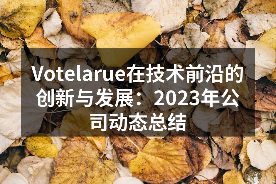 Votelarue在技术前沿的创新与发展